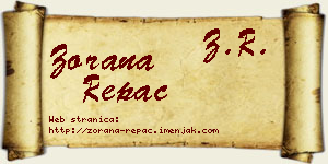 Zorana Repac vizit kartica